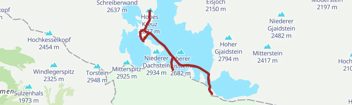 Route map: Amon Klettersteig